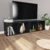 Knihovna / TV skříňka černá 36 x 30 x 143 cm kompozitní dřevo 800145