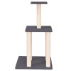 Škrabadlo pro kočky se sisalovými sloupky tmavě šedé 85,5 cm 171740