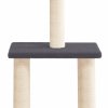 Škrabadlo pro kočky se sisalovými sloupky tmavě šedé 85,5 cm 171740