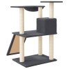 Škrabadlo pro kočky se sisalovými sloupky tmavě šedé 83 cm 171653