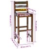 Barové stoličky 2 ks masivní recyklované dřevo 245800