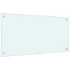 Kuchyňský panel bílý 80 x 40 cm tvrzené sklo 249454
