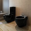 Černá keramická toaleta a bidet 270060