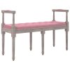 Lavice růžová 110 x 40 x 70 cm samet 344427