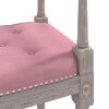 Lavice růžová 110 x 40 x 70 cm samet 344427