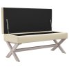 Stolička s úložným prostorem 110 x 45 x 49 cm len 344522