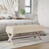 Stolička s úložným prostorem 110 x 45 x 49 cm len 344522
