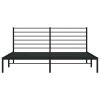 Kovový rám postele s čelem černý 180 x 200 cm 352323