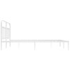 Kovový rám postele s čelem bílý 183 x 213 cm 352632