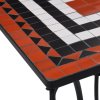 Mozaikový bistro stolek terakotovo-bílý 60 cm keramika 46708