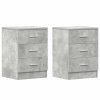 Noční stolky 2 ks betonově šedé 38x35x56 cm kompozitní dřevo 800459