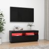 TV skříňka s LED osvětlením černá 100 x 35 x 40 cm 804455
