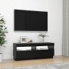 TV skříňka s LED osvětlením černá 100 x 35 x 40 cm 804455