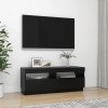 TV skříňka s LED osvětlením černá 100 x 35 x 40 cm 804455