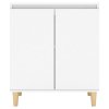 Příborník s dřevěnými nohami bílý 60x35x70 cm kompozitní dřevo 806067