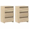 Noční stolky 2 ks sonoma dub 40 x 35 x 62,5 cm kompozitní dřevo 806218