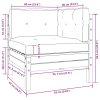 2místná zahradní pohovka s poduškami bílá masivní borovice 806647