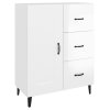 Příborník bílý s vysokým leskem 69,5x34x90 cm kompozitní dřevo 812237