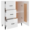 Příborník bílý s vysokým leskem 69,5x34x90 cm kompozitní dřevo 812237