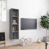 Knihovna / TV skříňka šedá sonoma 143x30x36 cm kompozitní dřevo 815271