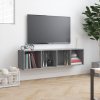 Knihovna / TV skříňka šedá sonoma 143x30x36 cm kompozitní dřevo 815271