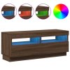 TV skříňka s LED osvětlením hnědý dub 100 x 35 x 40 cm 815722
