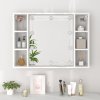 Zrcadlová skříňka s LED bílá 76 x 15 x 55 cm 808855