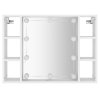 Zrcadlová skříňka s LED bílá 76 x 15 x 55 cm 808855