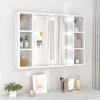 Zrcadlová skříňka s LED bílá 76 x 15 x 55 cm 808855