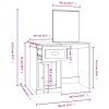Toaletní stolek se zrcadlem dub sonoma 90x50x132,5 cm kompozit 816763