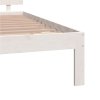 Rám postele bílý masivní dřevo 135 x 190 cm dvojlůžko 810471