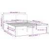 Rám postele bílý masivní dřevo 135 x 190 cm dvojlůžko 810471