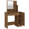 Toaletní stolek s LED hnědý dub 86,5 x 35 x 136 cm 820486