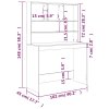 Psací stůl s policemi kouřový dub 102 x 45 x 148 cm kompozit 823005