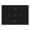 Příborník černý 91 x 29,5 x 65 cm kompozitní dřevo 823343