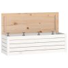 Úložný box bílý 109x36,5x33 cm masivní borové dřevo 823625