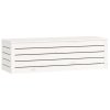 Úložný box bílý 109x36,5x33 cm masivní borové dřevo 823625
