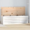 Úložný box bílý 109x36,5x33 cm masivní borové dřevo 823625