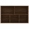 Knihovna/příborník hnědý dub 50 x 25 x 80 cm kompozitní dřevo 826613