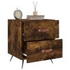 Noční stolky 2 ks kouřový dub 40x35x47,5 cm kompozitní dřevo 827255