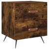 Noční stolky 2 ks kouřový dub 40x35x47,5 cm kompozitní dřevo 827255
