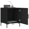 Noční stolek černý 40 x 40 x 50 cm kompozitní dřevo 827566
