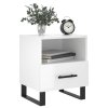 Noční stolky 2 ks lesklé bílé 40x35x47,5 cm kompozitní dřevo 827489