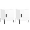 Noční stolky 2 ks lesklé bílé 40 x 40 x 50 cm kompozitní dřevo 827585