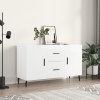 Příborník bílý s vysokým leskem 100x36x60 cm kompozitní dřevo 828190