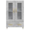 Skříň highboard betonově šedá 69,5x31x115 cm kompozitní dřevo 828280