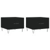 Konferenční stolky 2 ks černé 50 x 50 x 40 cm kompozitní dřevo 829383