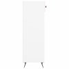 Botník bílý s vysokým leskem 30 x 35 x 105 cm kompozitní dřevo 829646
