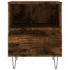 Noční stolek kouřový dub 40 x 35 x 50 cm kompozitní dřevo 830630