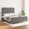 Postel bez matrace tmavě šedá 140 x 200 cm textil 3125301